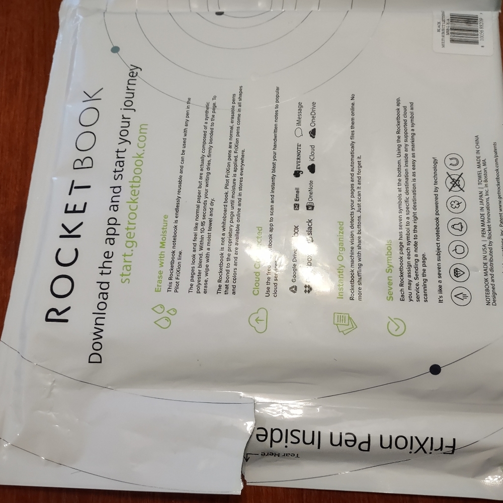 Rocketbook reusable smart notebook